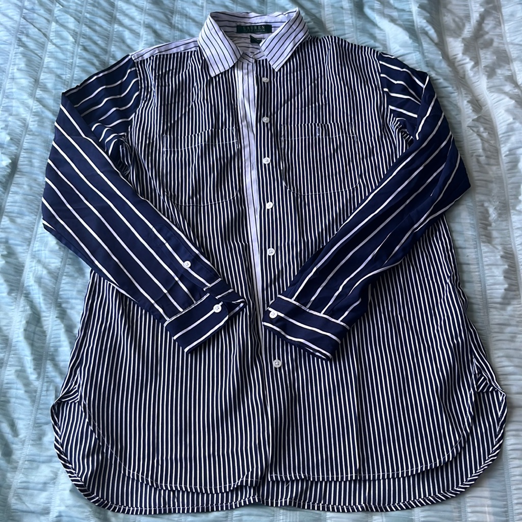 Mixed Stripe Button Down